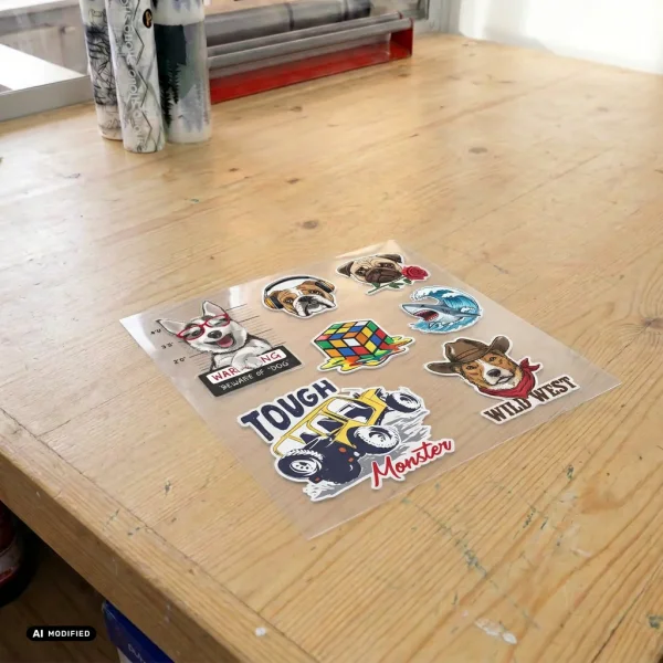 UV-DTF Rub-On-Sticker DIN A4